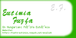 eutimia fuzfa business card